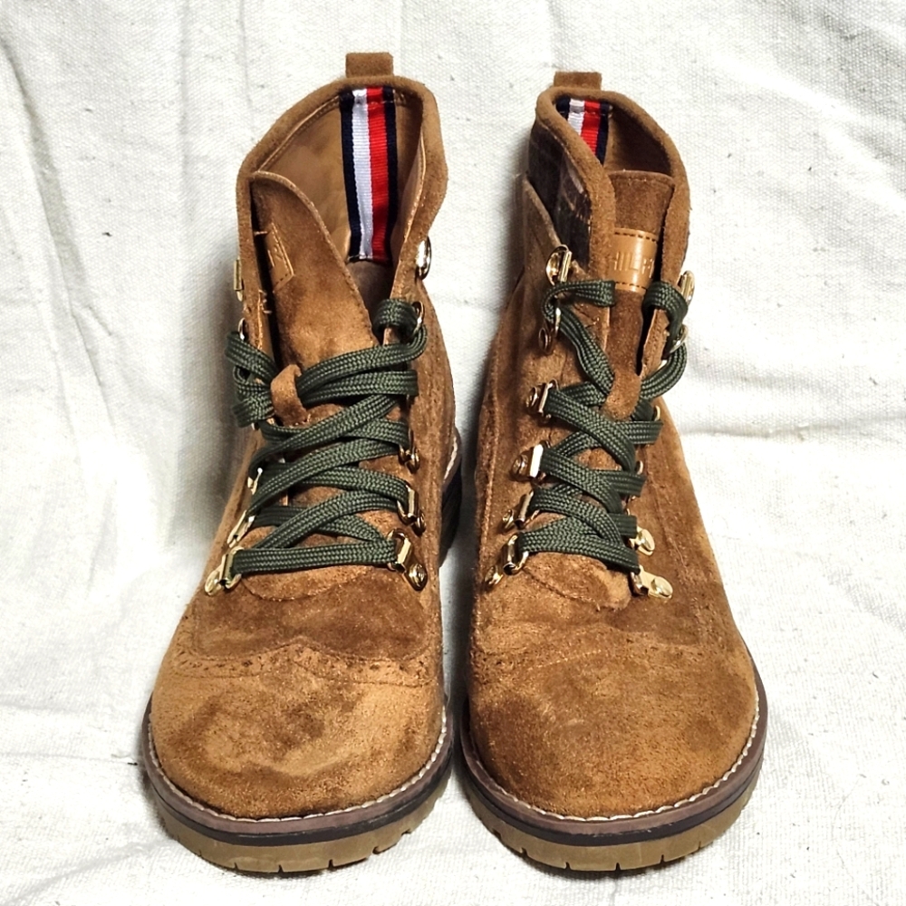 EUC Tommy Hilfiger Ollia Brown Suede Ankle Boots Booties Sz 6.5